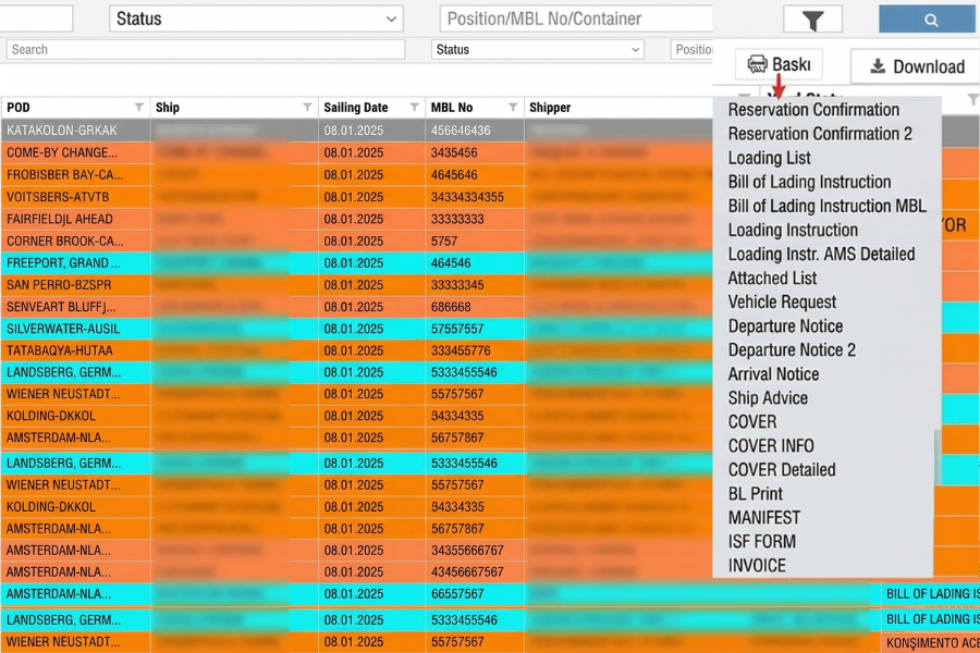 PalmaLOGISTICS - Muhasebe Entegrasyonu