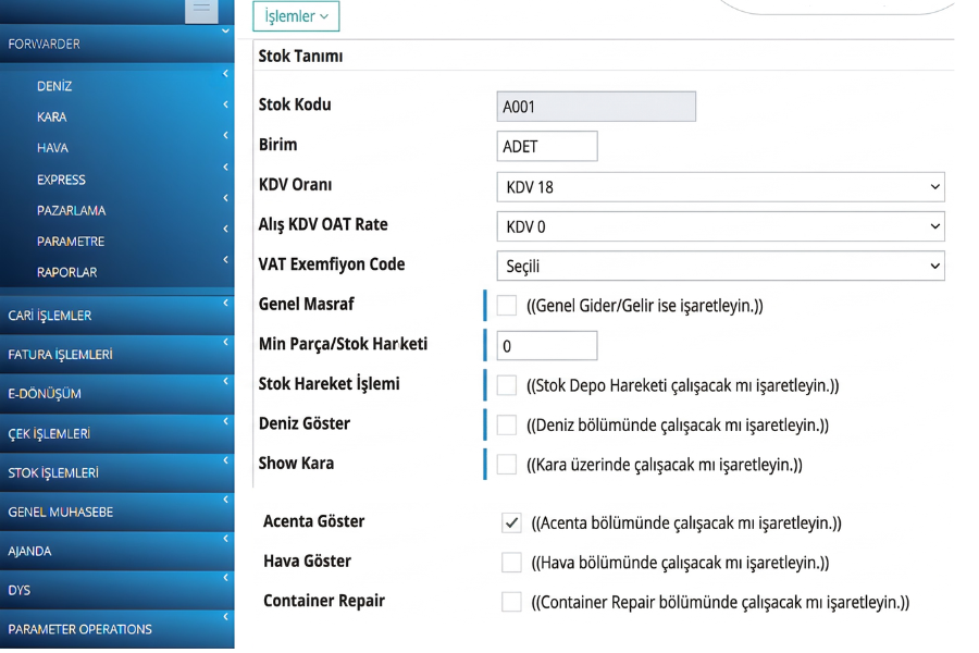 PalmaLOGISTICS - Stok Yönetimi
