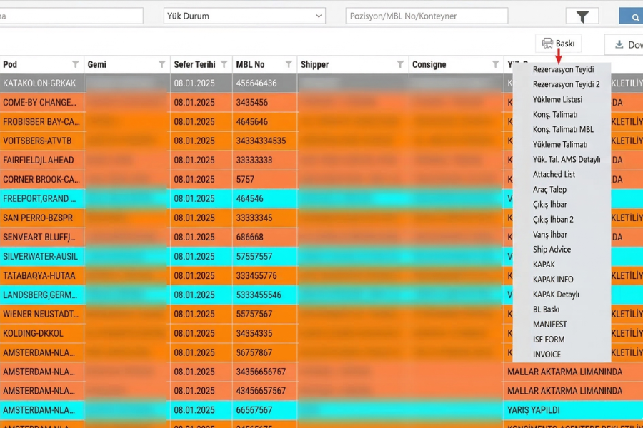 PalmaLOGISTICS - Muhasebe Entegrasyonu